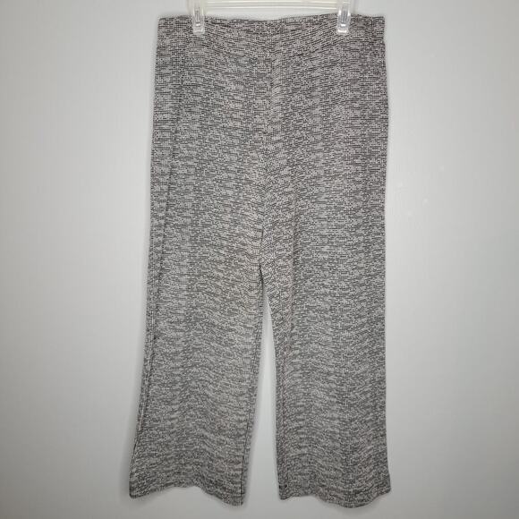 John Paul Richard pants womens size XL black white knit wide leg stretch trouser - Picture 1 of 12